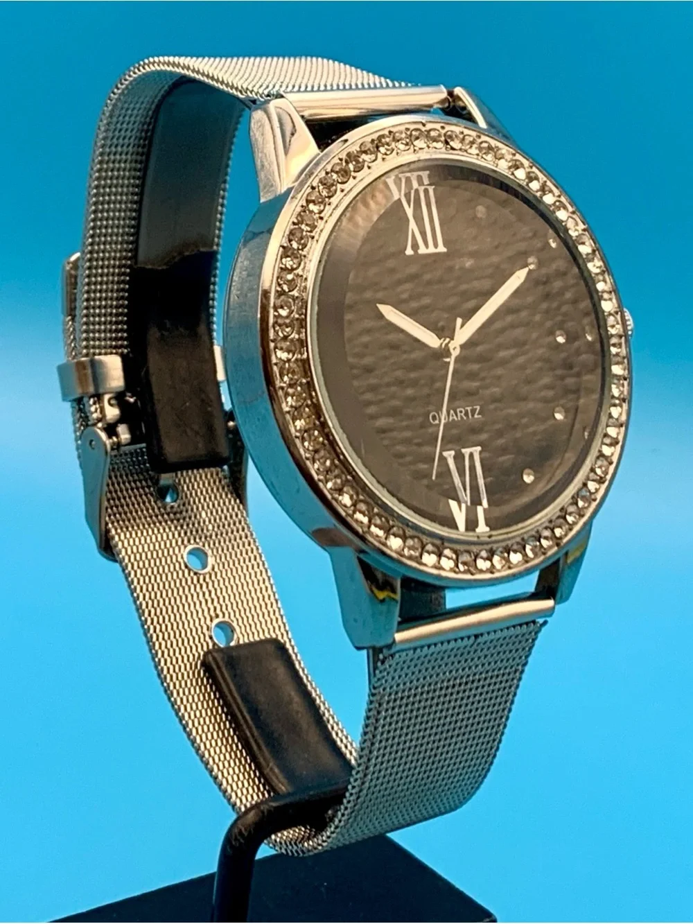 Men’s Fashion Quartz Wristwatch Crystal Bezel/Indices Mesh Band Working